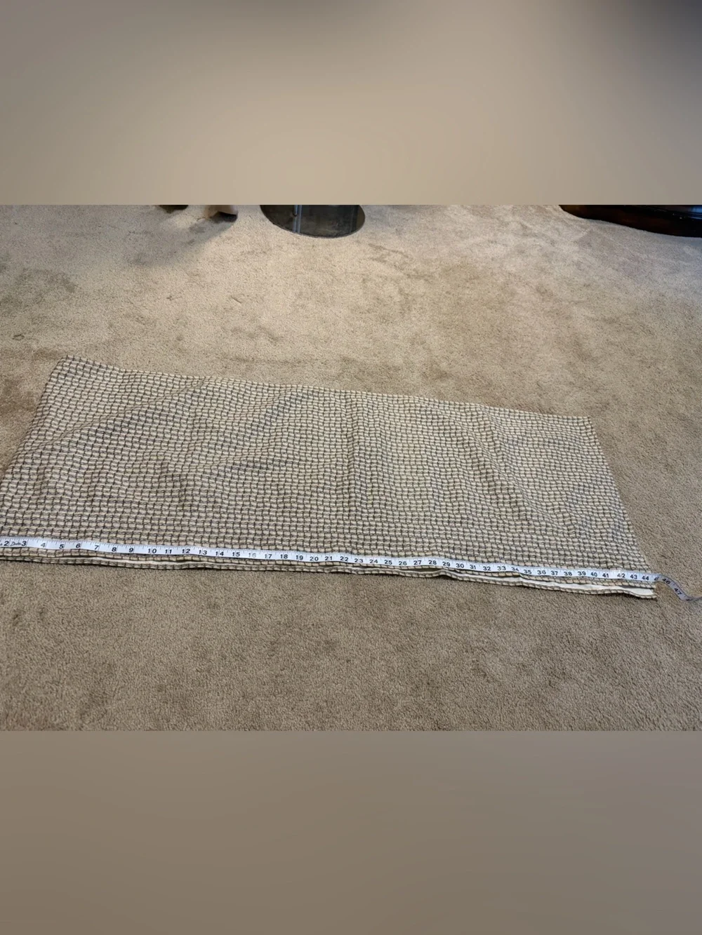 Neutral Weave Pattern Valance- Beige
